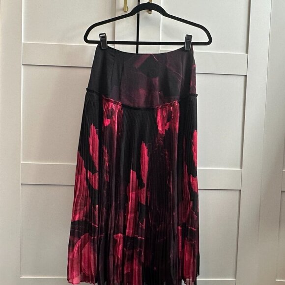 Ted Baker London Raychi Floral Print Tiered Pleated Hem A-Line Skirt US Size 2/3 - Picture 8 of 10